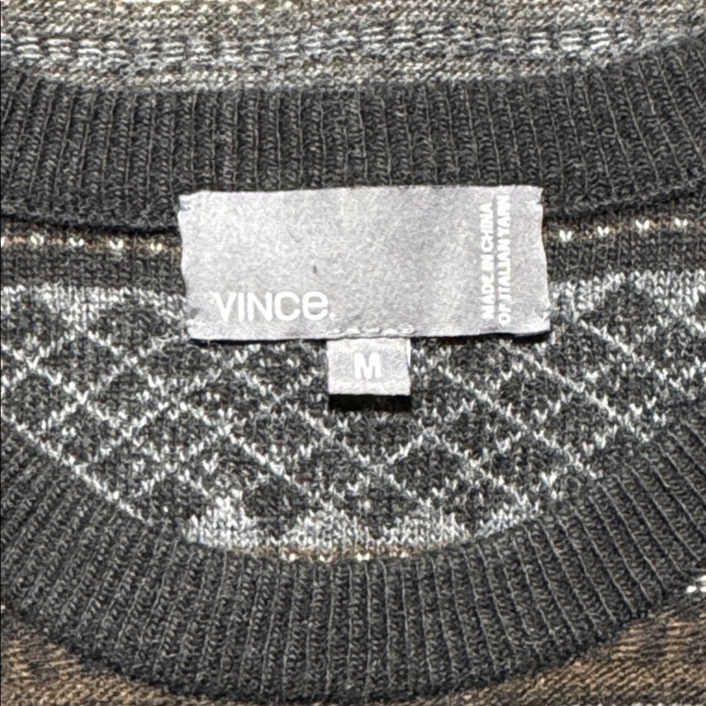 VINCE. Vintage Striped Wool Blend Sweater Men’s size Medium - Picture 4 of 7